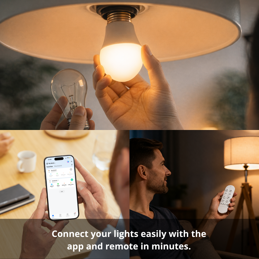 Smart lighting starter kit with remote